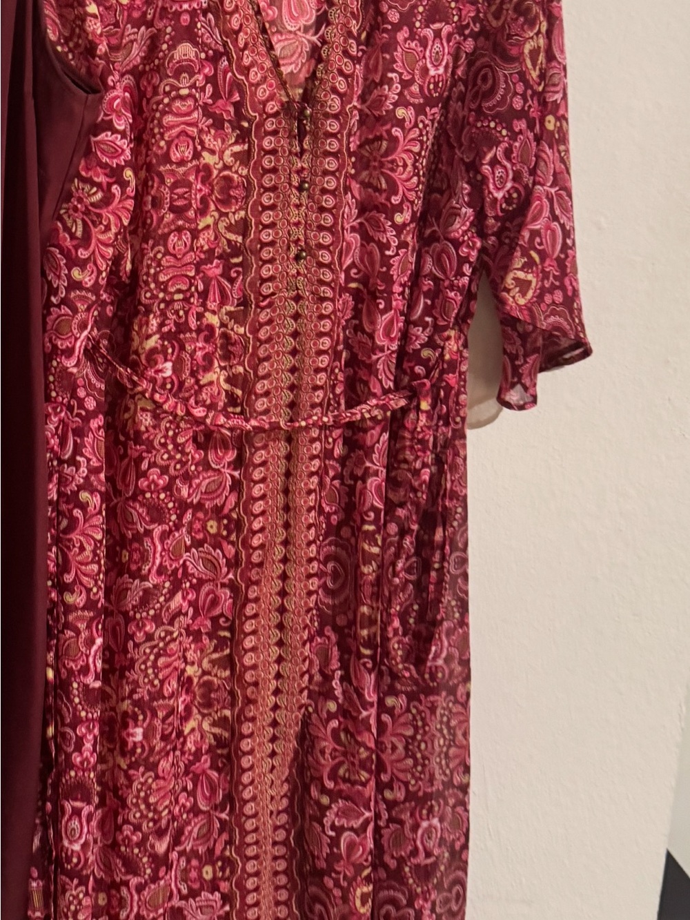 Marks & Spencer Burgundy Midi Dress Indigo collection from Europe